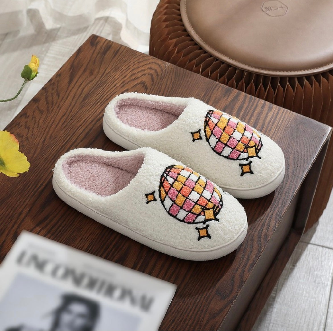 Disco Fuzzy Slippers