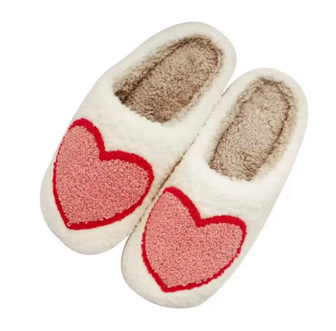 Valentine’s Day Fuzzy Slippers( Big Heart)
